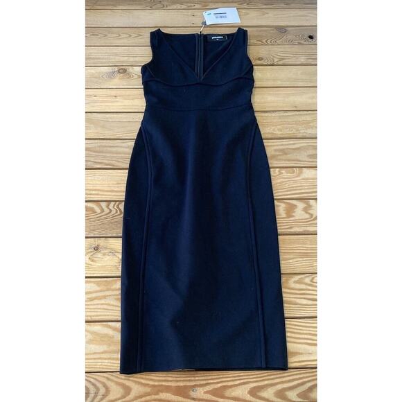 NEW Dsquared2 Sleeveless Midi Dress Size XS Women’s Black - Picture 1 of 8
